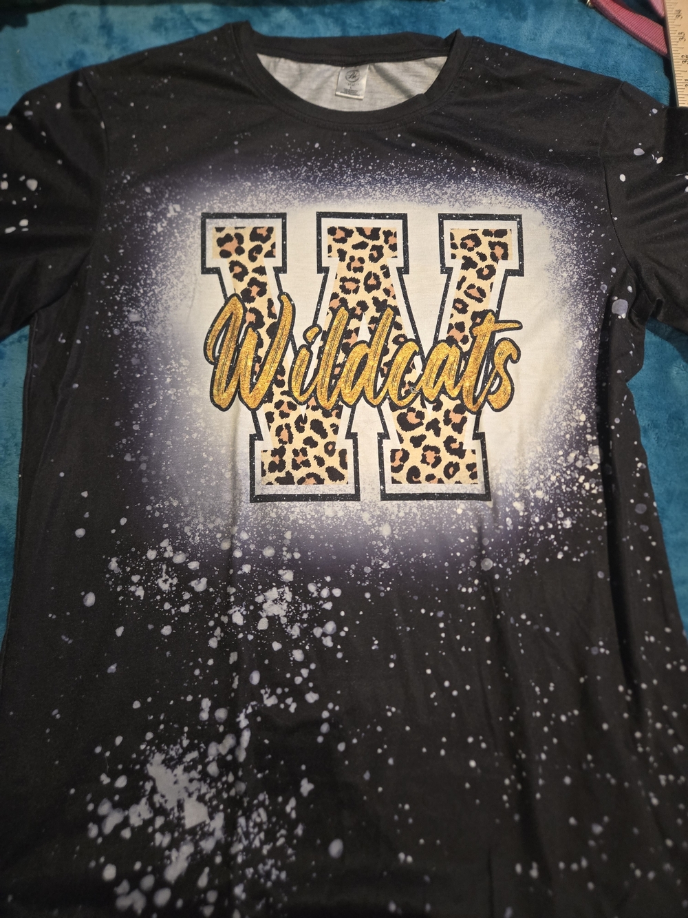 Wildcats Leopard Print Graphic Tee - Black & Gold